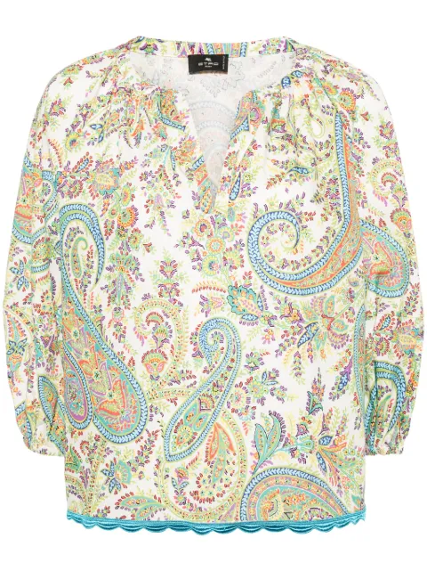 ETRO paisley-print cotton blouse