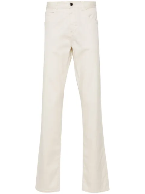 Canali logo-patch trousers