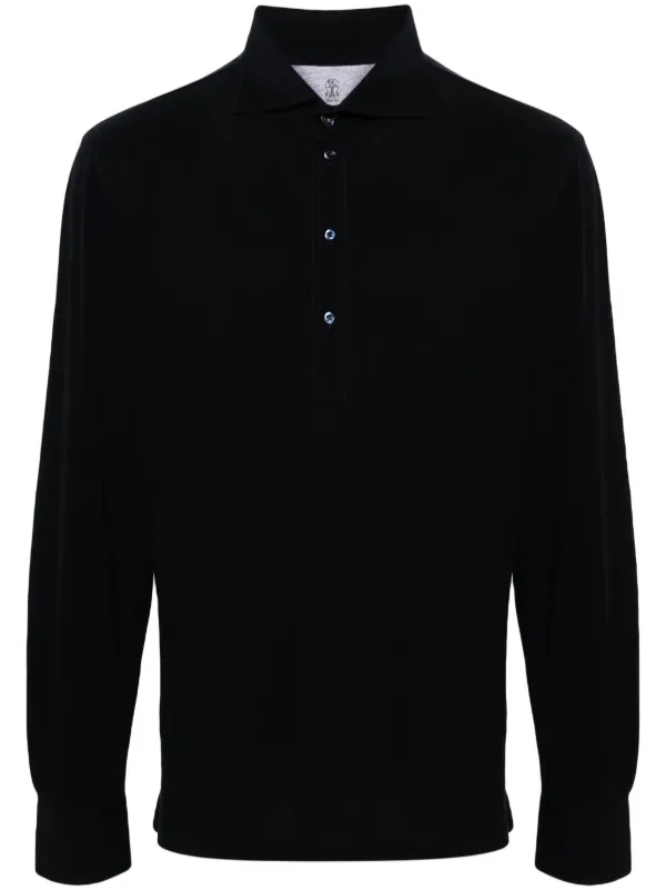 brunello cucinelli long sleeve polo