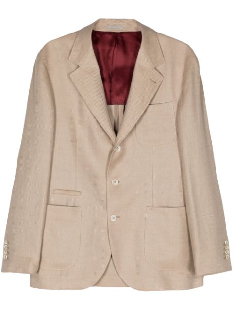 Brunello Cucinelli linen blend single-breasted blazer Men