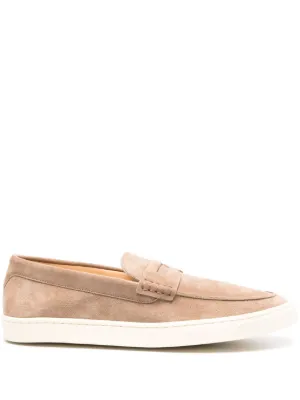 Brunello Cucinelli タッセル スエード ローファー | ブラウン