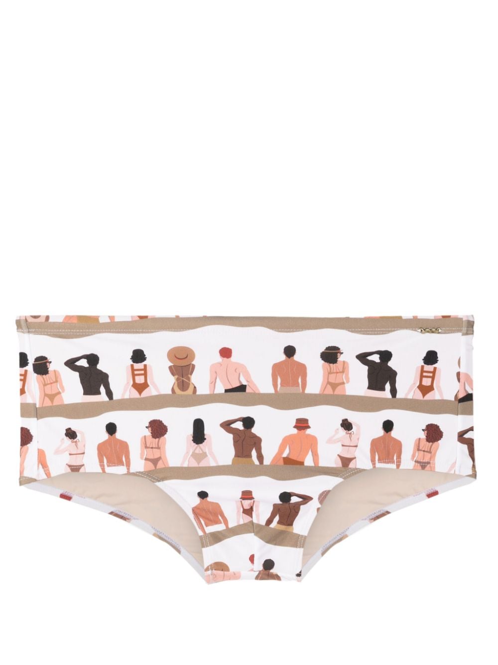 Amir Slama Graphic-print Swim Shorts In Neutrals