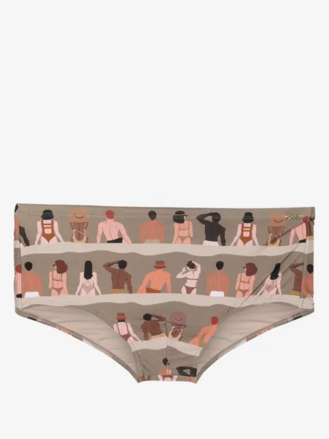 Amir Slama graphic-print swim trunks