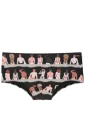 Amir Slama graphic-print swim trunks - Black