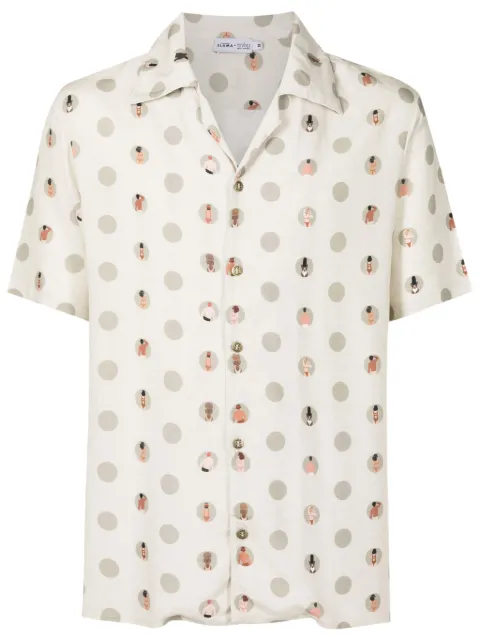 Amir Slama graphic-print linen-blend shirt
