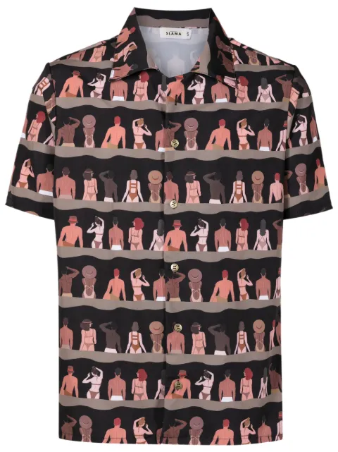 Amir Slama camisa con estampado gráfico