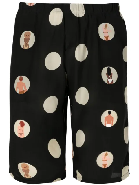 Amir Slama polka dot-print deck shorts