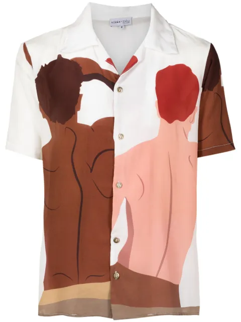 Amir Slama graphic-print silk shirt