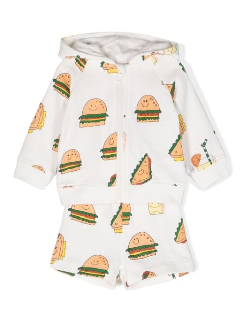 Stella McCartney Kids Silly Sandwich cotton hoodie and shorts set