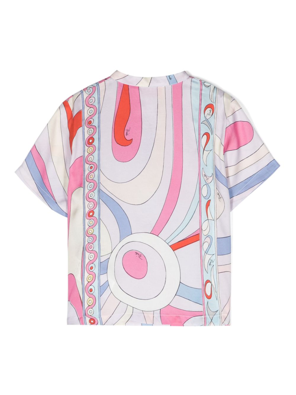 Shop Pucci Junior Iride-print Buttoned Shirt In Purple