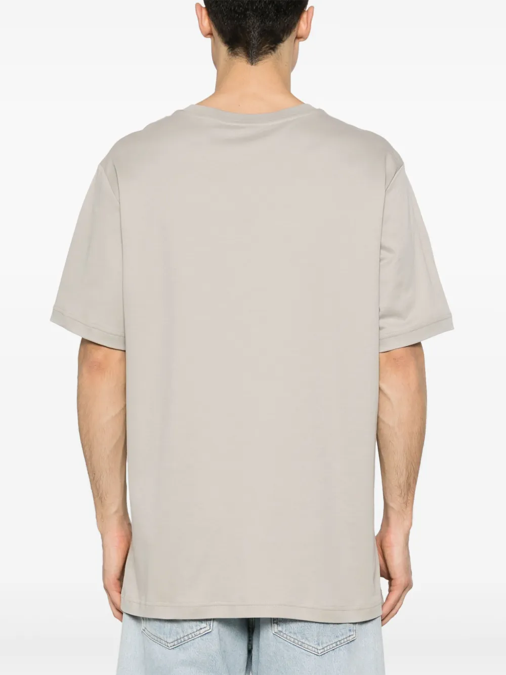 Shop Iceberg Embroidered-logo Cotton T-shirt In Grey