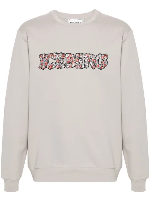 Iceberg embroidered-floral logo sweatshirt