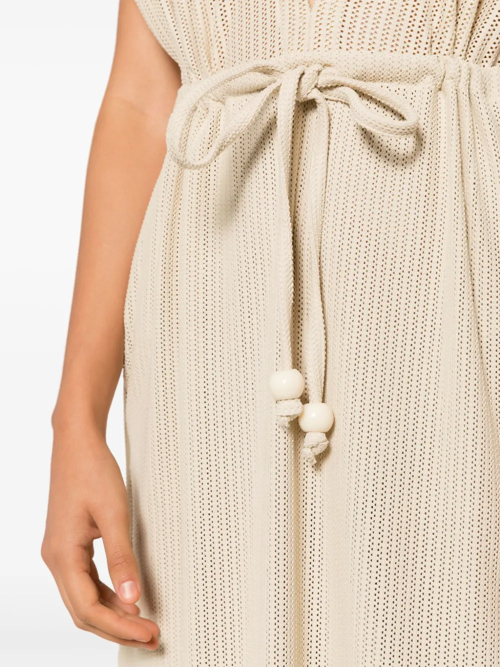 Shop Adriana Degreas Knitted Beach Dress In Neutrals