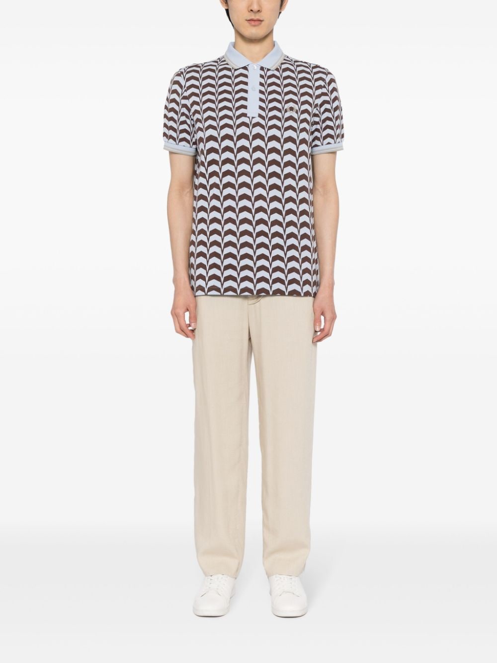 Fred Perry Poloshirt met grafische print Blauw