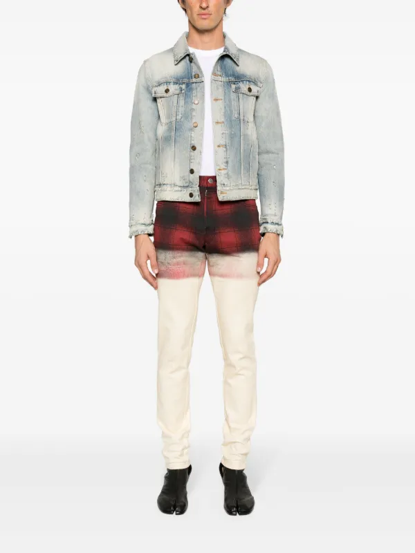 Maison Margiela x Pendleton Checked Skinny Jeans | Neutrals