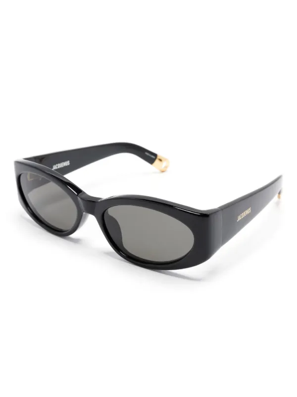 人気！JACQUEMUS ブラック Les Lunettes Ovalo サングラス Jacquemus Les Lunettes Ovalo サングラス | ブラック | FARFETCH JP