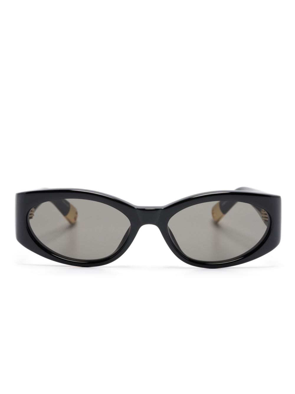 Jacquemus Les Lunettes Ovalo Oval Sunglasses In Schwarz