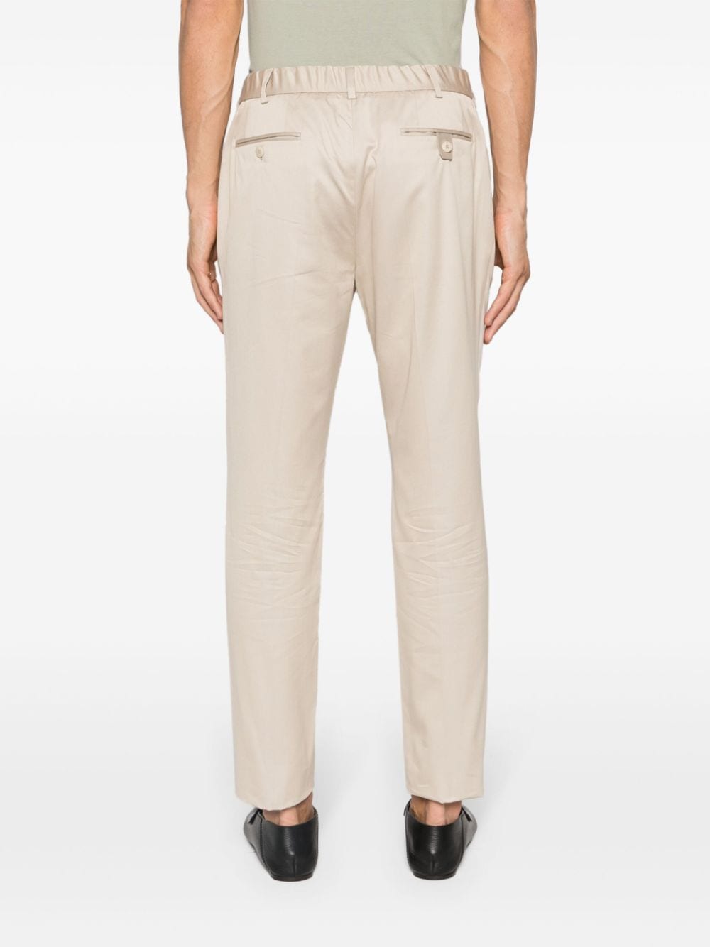 Shop Brioni Slim-fit Cotton Tailored Trousers In Brown