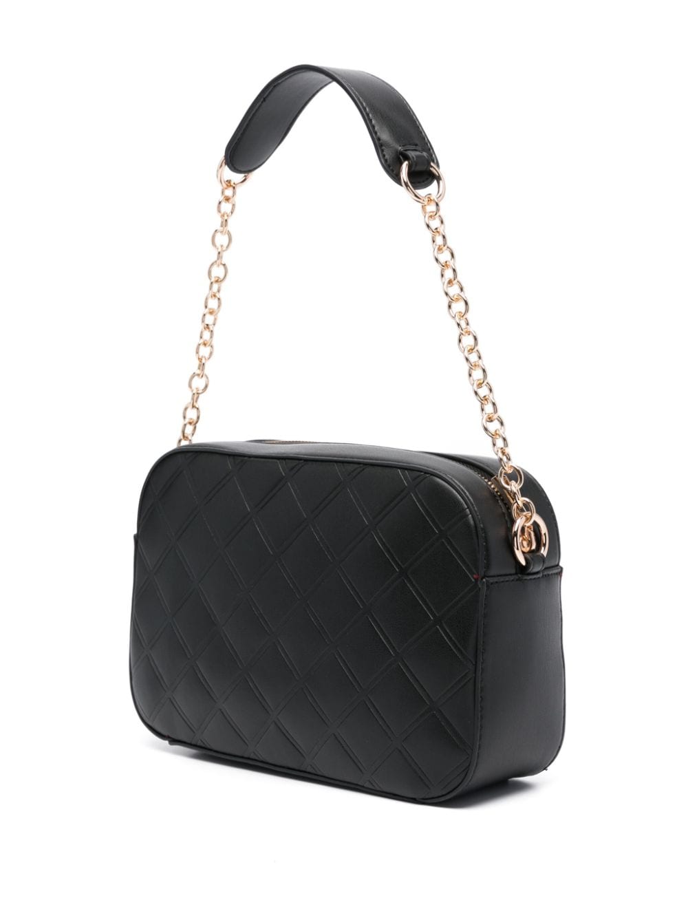 Shop Liu •jo Crystal-embellished Crossbody Bag In Black