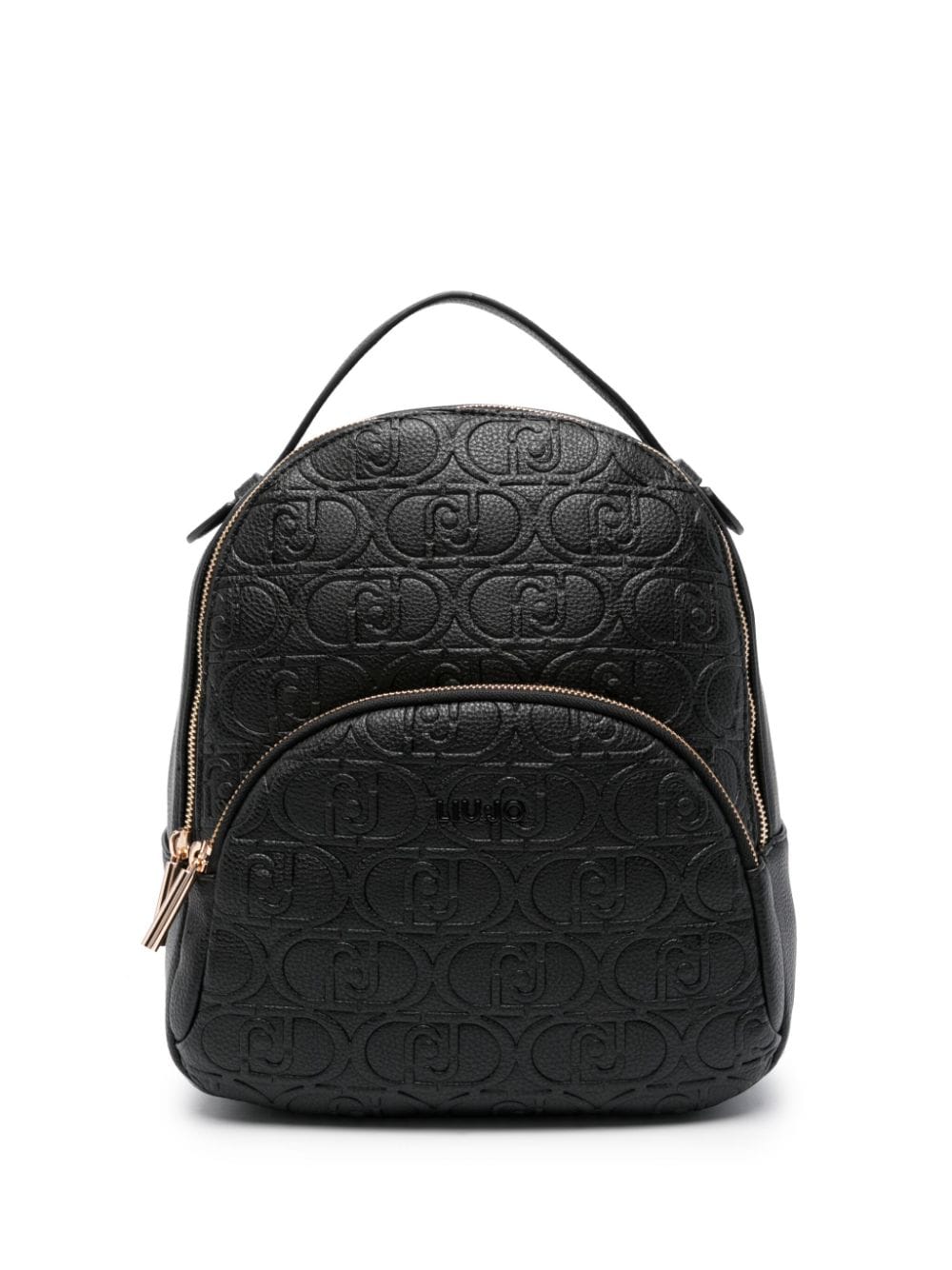 Liu •jo Embossed-logo Backpack In Black