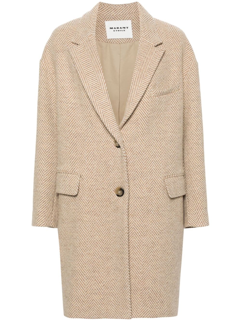 MARANT ÉTOILE Limiza felted coat - Toni neutri