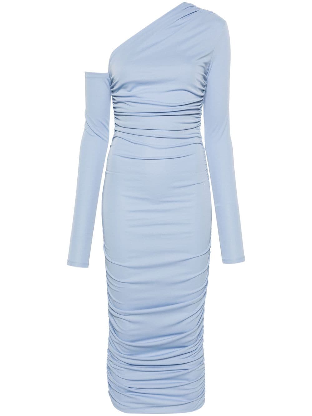THE ANDAMANE Olimpia asymmetrische midi-jurk Blauw