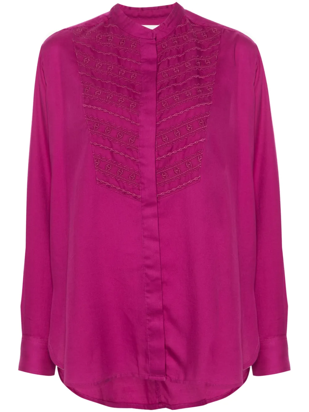 MARANT ÉTOILE Britten embroidered-detail shirt | Pink | Image 1