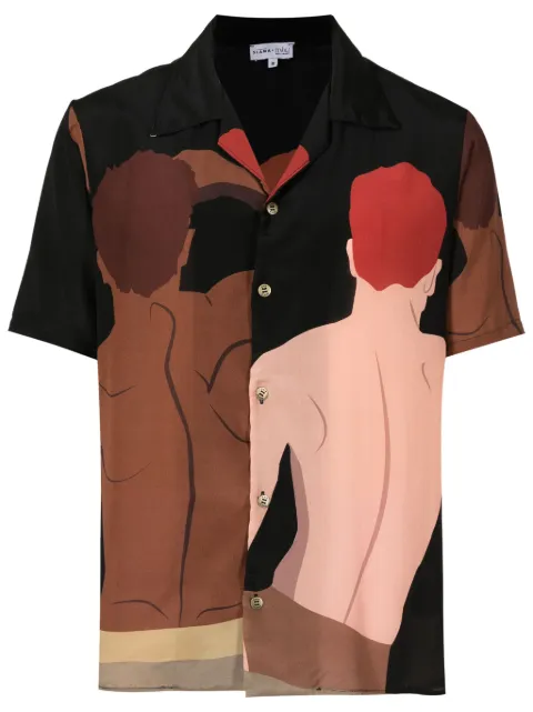 Amir Slama camisa manga corta con estampado gráfico