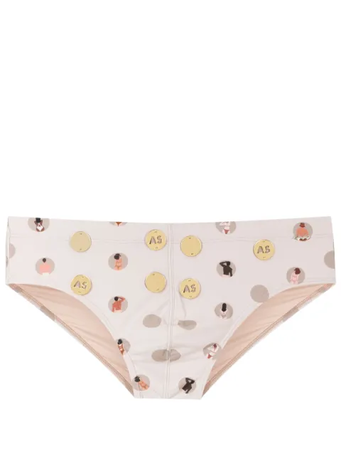 Amir Slama shorts de playa con estampado gráfico