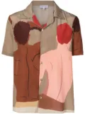 Amir Slama graphic-print silk shirt - Brown