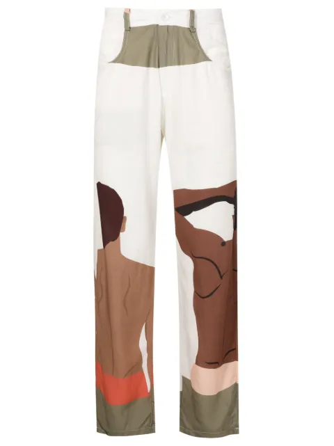 Amir Slama pantalones con estampado gráfico