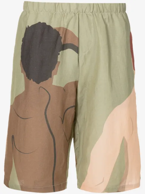 Amir Slama graphic-print deck shorts