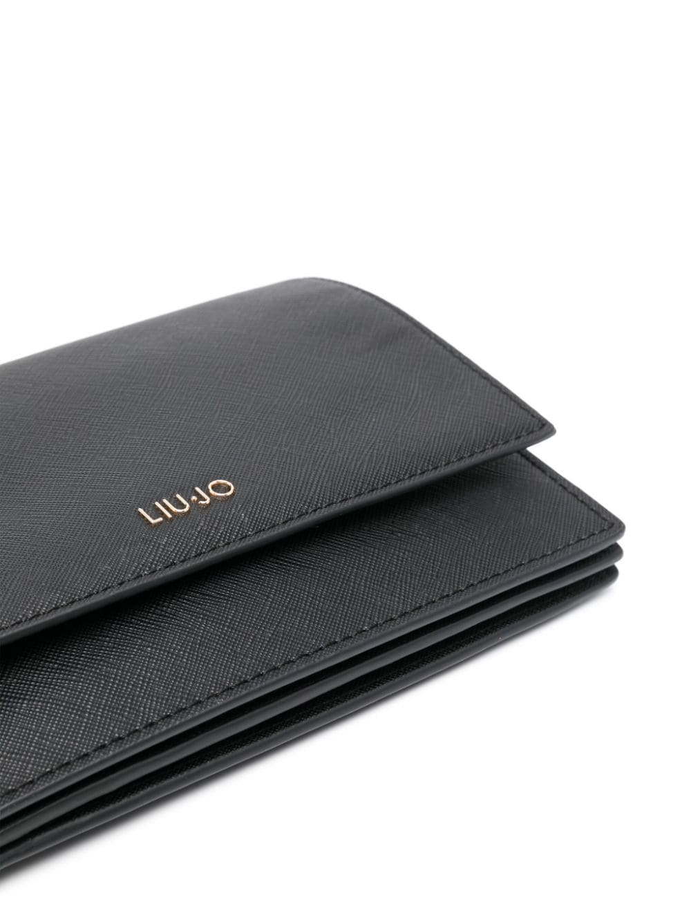 Shop Liu •jo Logo-lettering Cross Body Bag In Black