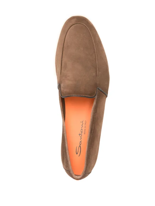 Santoni Malibu Suede Loafers | Brown | FARFETCH