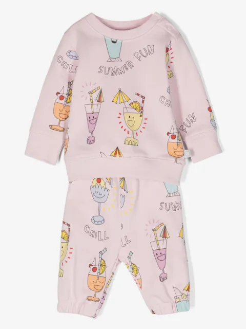 Stella McCartney Kids طقم رياضي 'سمر كوكتيل' قطن