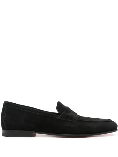 Santoni Carlo suede loafers