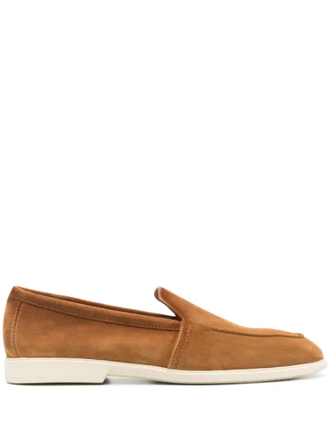 Santoni mocasines de gamuza con puntera de almendra