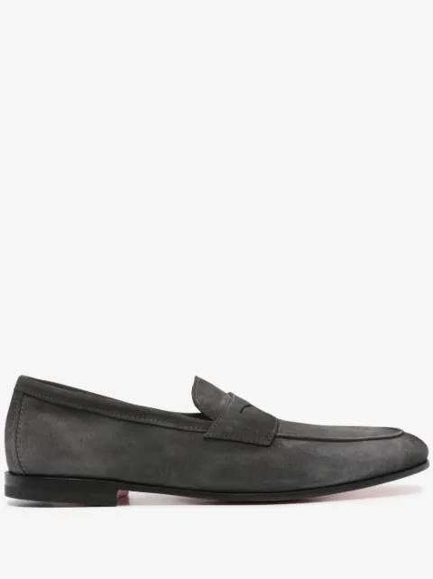 Santoni Carlo suede loafers