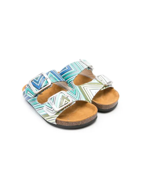 Missoni Kids zigzag-print slip-on sandals