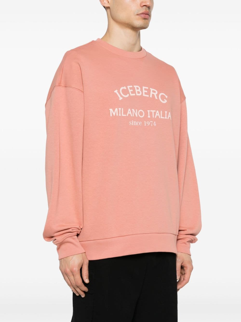 Shop Iceberg Logo-print Sweatshirt In Orange