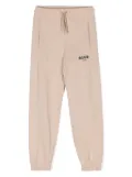 MSGM Kids logo-print jersey track pants - Neutrals
