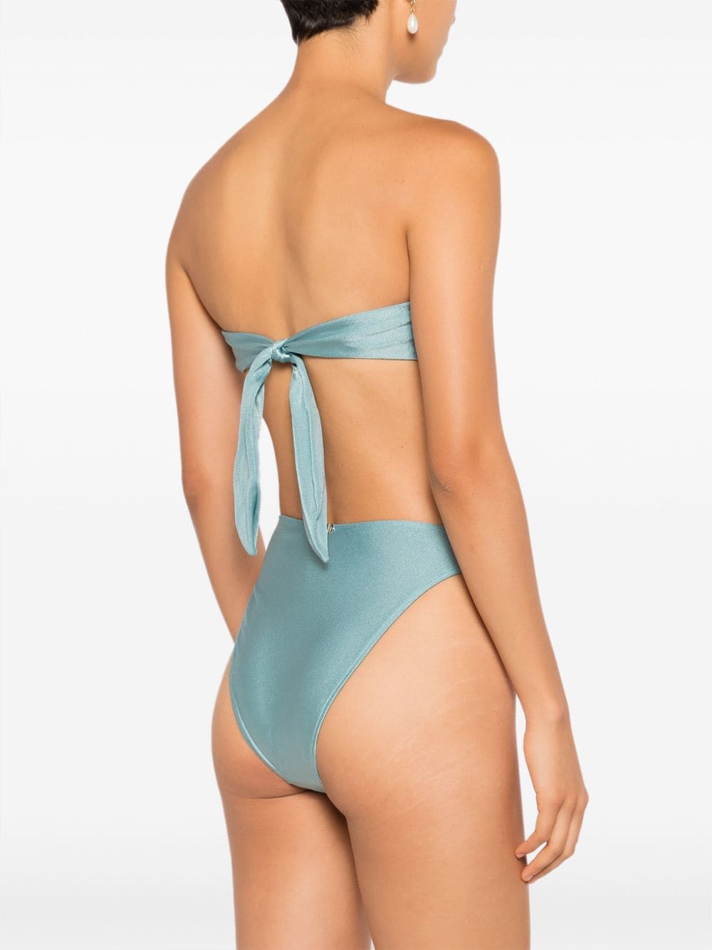 Shop Adriana Degreas Shell-appliqué Bikini In Blue