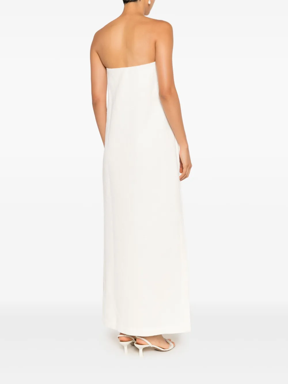 Shop Adriana Degreas Appliqué-detail Maxi Dress In White