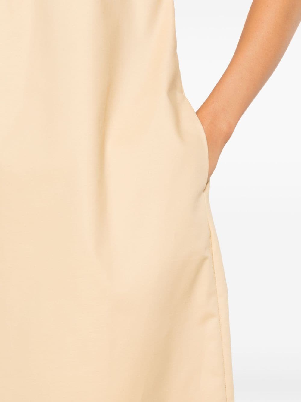 Shop Adriana Degreas Cotton-blend Midi Dress In Neutrals