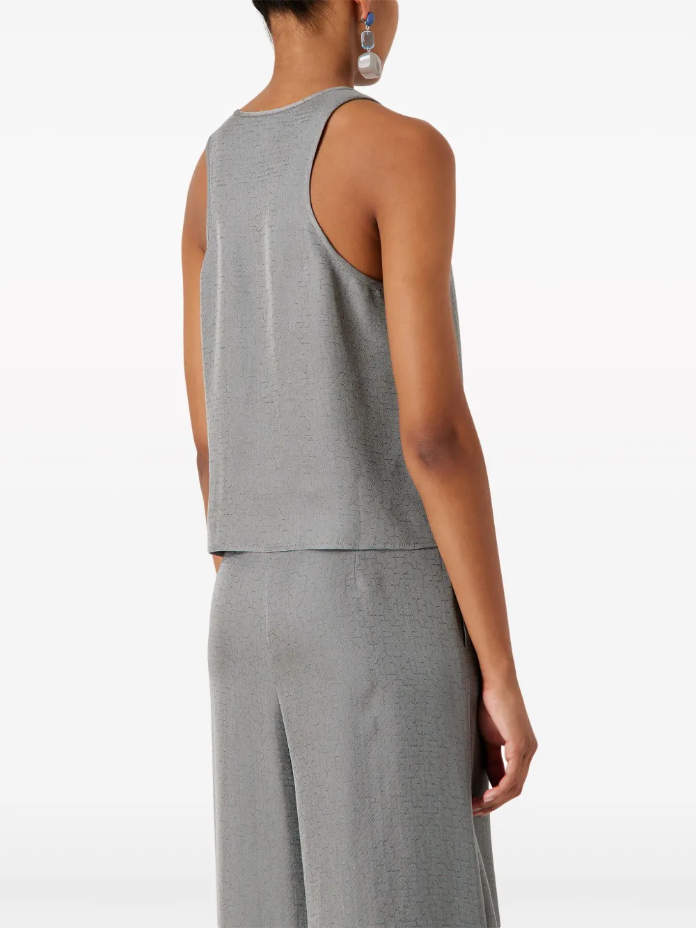 Emporio Armani Tanktop met geometrisch patroon Grijs