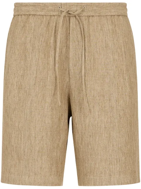 Emporio Armani drawstring-waist linen shorts