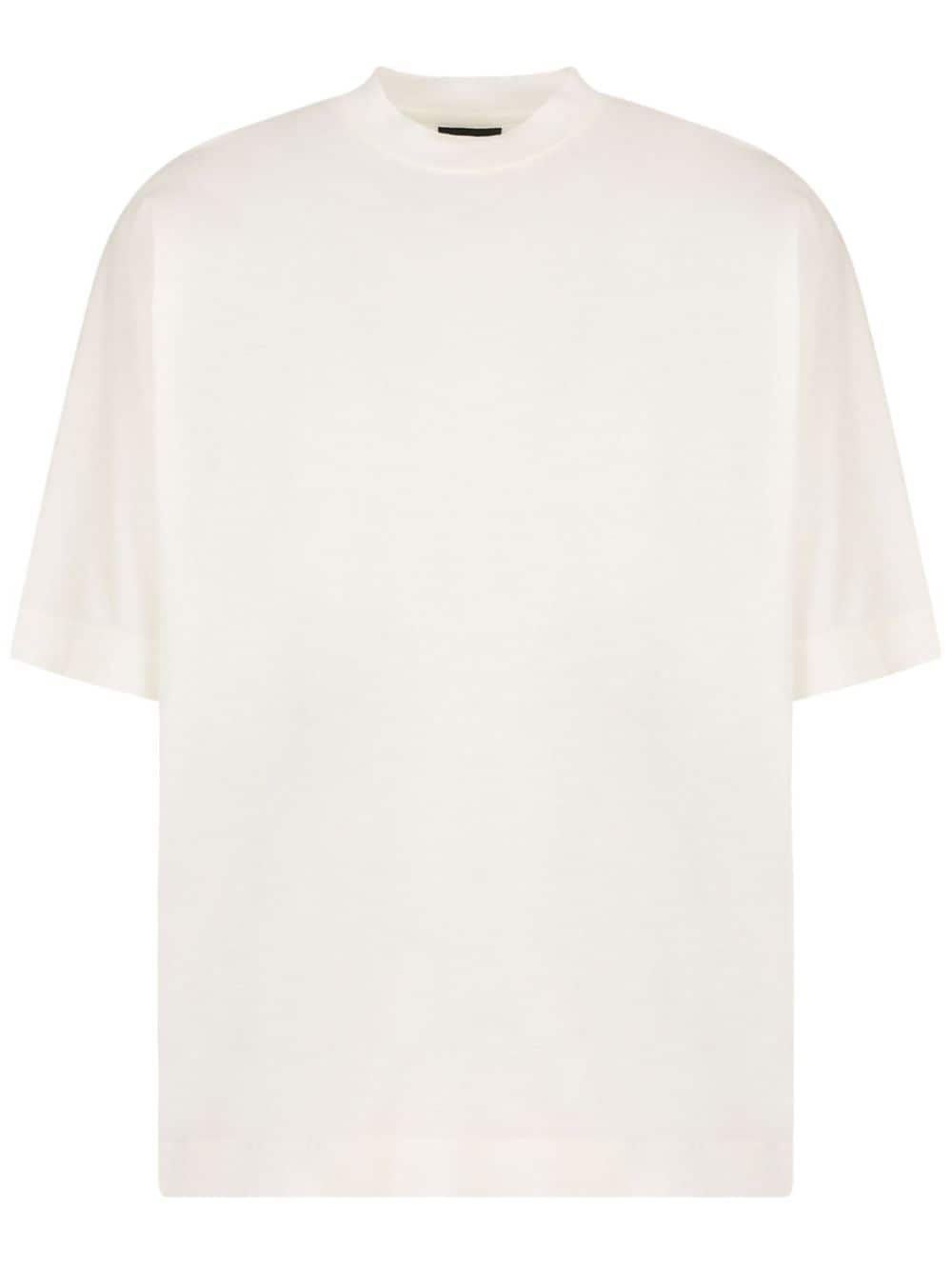 Emporio Armani Rundhals-t-shirt Mit Lockerem Schnitt In Nude