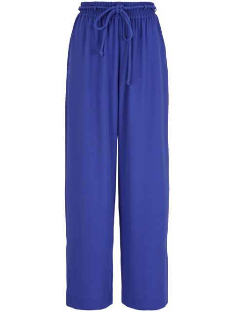 Emporio Armani elasticated-waist straight-leg trousers Women