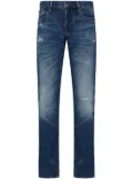 Emporio Armani J06 distressed slim-fit jeans - Blue