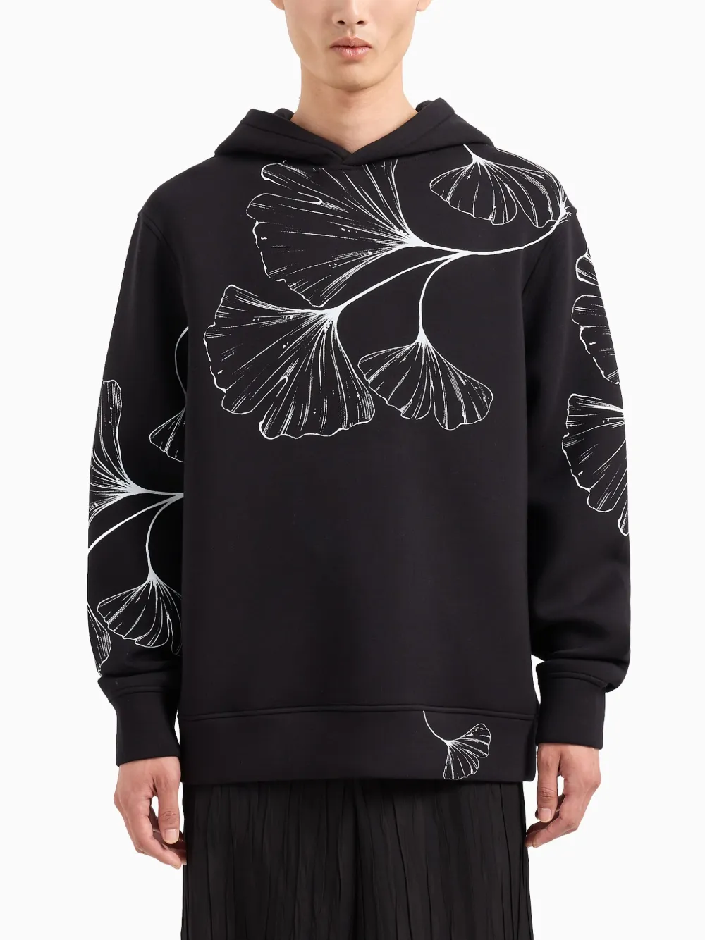 Emporio Armani Hoodie met print - Zwart